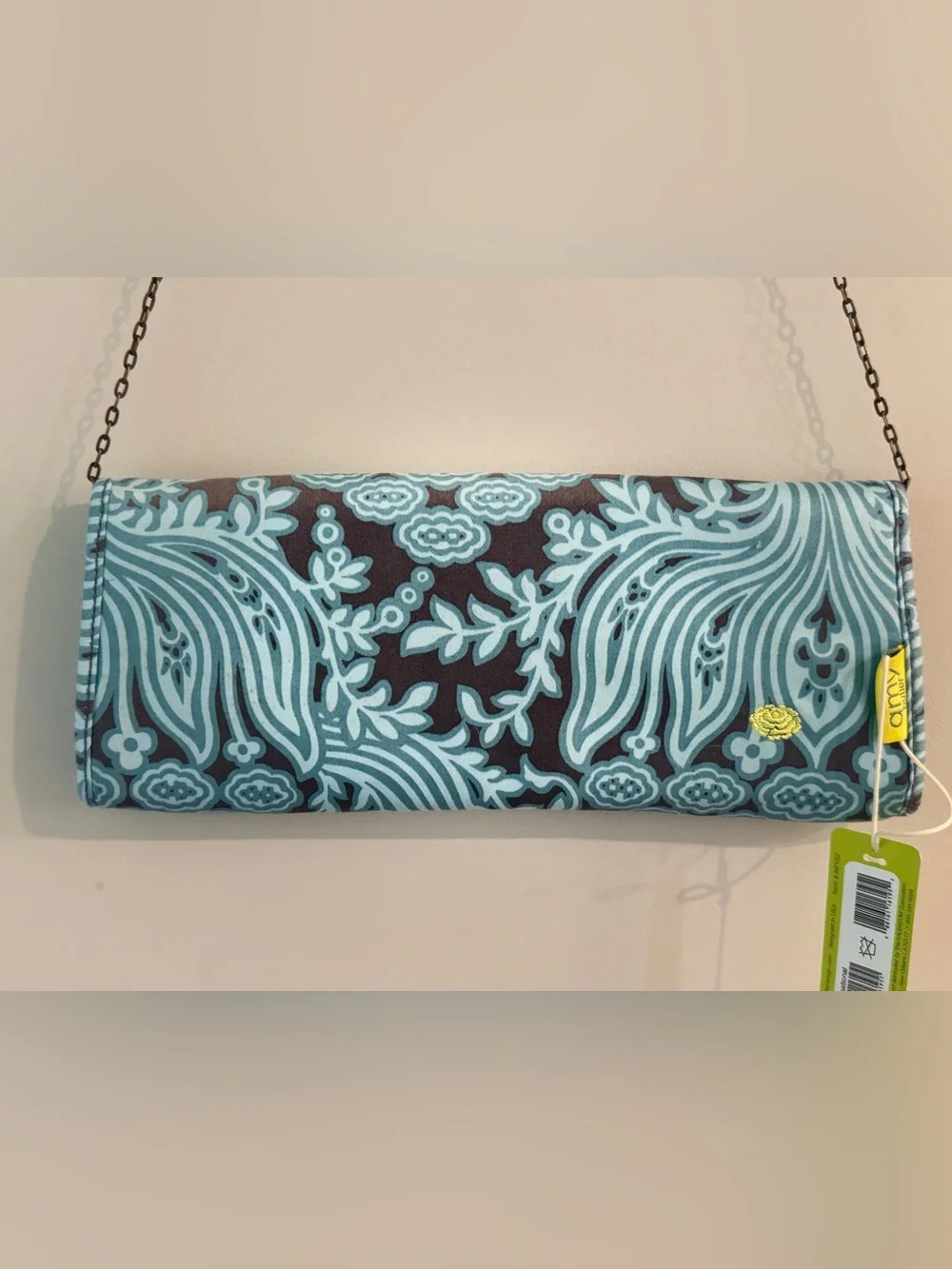 NWT Amy Butler Brenda Clutch/ Shoulder Bag with Chain